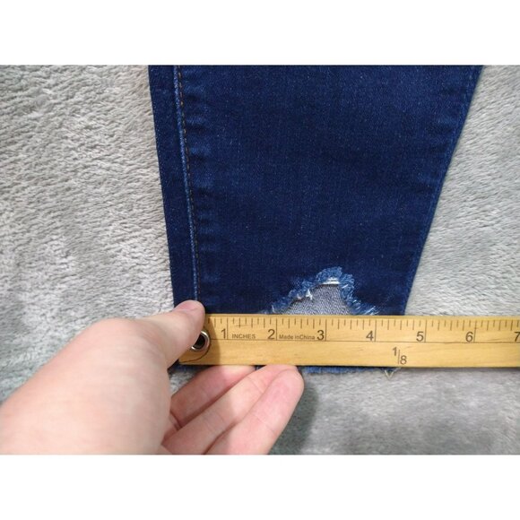 7 For All Mankind Jeans Womens 24 Blue Denim Ankle Skinny Stretch Dark Wash - Picture 6 of 9